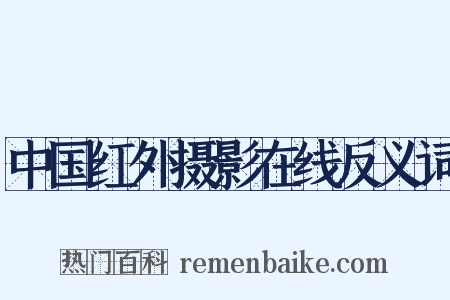 中国红外摄影在线反义词是什么意思的图片